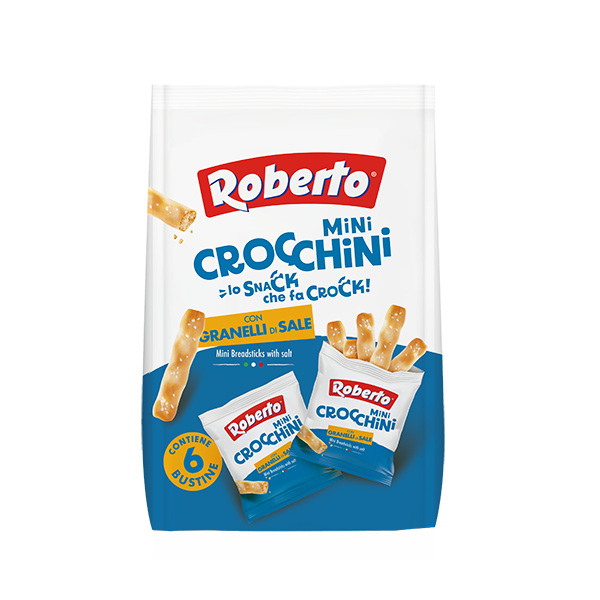 Merenda gustosa con mini crocchini con granelli di sale